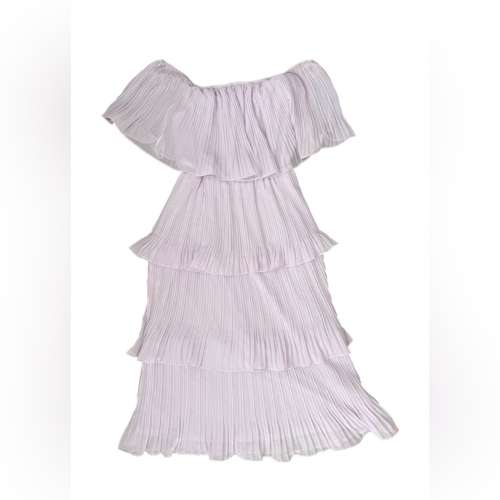Lulu’s Tiered Lavender Midi Dress